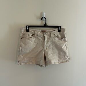 Faded Glory Y2k Cream Denim Shorts